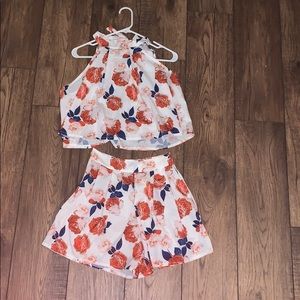 Two piece floral set